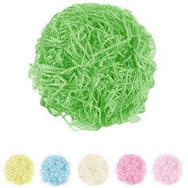 Surflyee Shredded Tissue Paper Blue, 100 Grams Tissue Paper, Raffia Gift Filler Paper, Great for Gift Boxes, Hamper Basket Filling, Birthday Party Decorations (Light Blue)