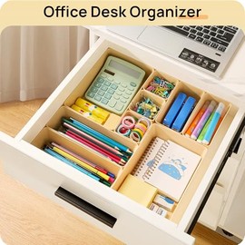 Vtopmart Juego de 25 organizadores de cajones de plstico, 4 tamaos verstiles bandejas organizadoras de cajones de bao y tocador, contenedores de...   