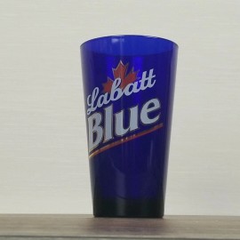 Labatt Blue New Vintage Labatt Blue 16 Oz Beer Pint Glass Heavy Cobalt Blue Glass