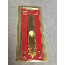 NuTone VTG NEW Nutone Door Chime Antique Brass Lighted Pushbutton Coventry Lite PB-30L