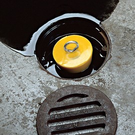 New Pig Conical Drain Plug, Fits 4" Dia Drains, Long-Term Use, 4" Dia x 5.75" H, Yellow, PLR210
