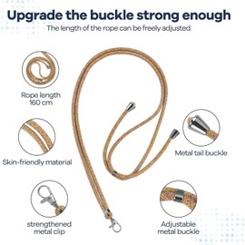 Knrlqim Handykette Universal, Handy Lanyard Chain Handyband Kette zum Umhängen, Einstellbar und Abnehmbar,Kordel für alle Smartphones mit 2 Stück Universelles Patch(ohne Hülle),Gelber Regenbogen