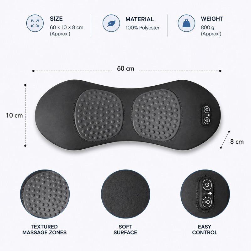 Cordless 4-in-1 Lumbar Massager for Relaxation – Air Compression, Heat