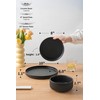 FOBENTA Modern Plates and Bowls Set for 6,18 Piece Black
