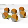 ARTISNO Three Tone Gold Designs Wood Resin Door Knobs, Vintage,