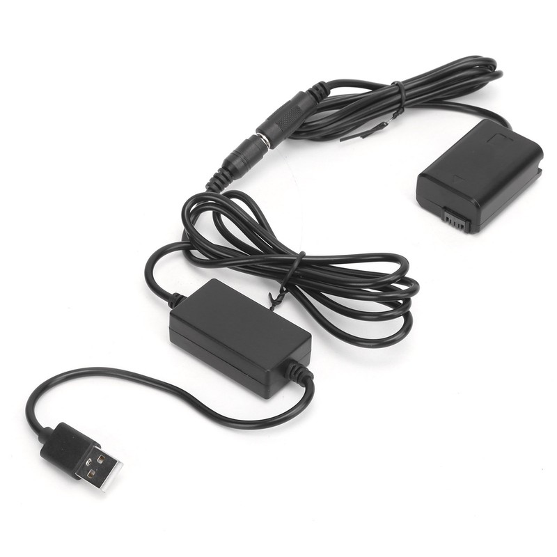 NPFW50 Dummy Battery DC Coupler Power Adapter with USB Drive