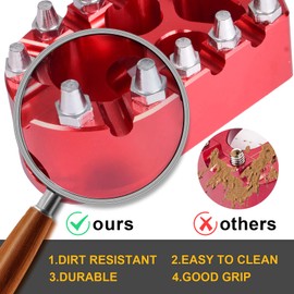 Sresk MX Style Anti-Skid Gear Knurled Shifter Peg for H-D Harley Motorcycle Shift Peg 360 Degree Roating for Touring Street Glide Sportster 883 1200 Dyna Softail Chopper Bobber (Red)