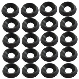 Solid Black Countersunk Finishing Washers Stainless Steel Cup (20, M6)