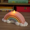 Luminara Flameless Home Decor - Pastel Crystal Rose Rainbow LED