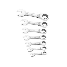 Britool E111104B Stubby Ratchet Spanner Set (7 Pieces)