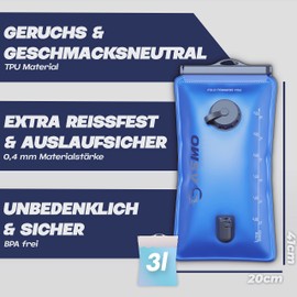 SASMO® Hydration Bladder 3 L with Magnetic Clip