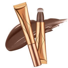 AOOWU Contour Beauty Wand, Liquid Highlighter Contour Beauty Wand with Cushion Applicator, Matte Liquid Blush Wand, Long Lasting Smooth Lightweight Beauty Wand Makeup