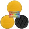 Jetz Scrubz Fashionable Scratch-Free Round Kitchen Scrubber Sponge (3-Pack) (Yellow)
