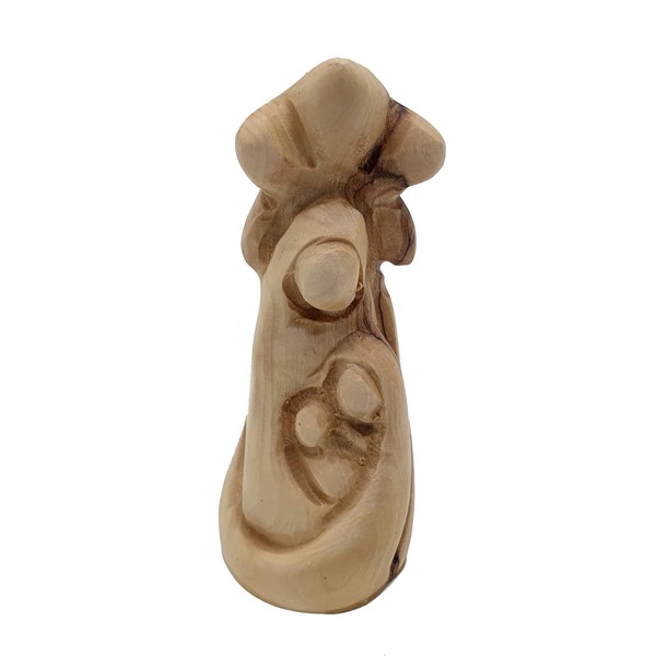 Zuluf Holy Family Olive Wood Figurine 4.1" - Mini Hand