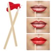 100pcs Disposable Bamboo Handle Lip Brushes Lipstick Lip Gloss Wands