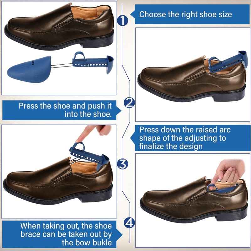 Honeydak 20 Pairs Plastic Shoe Stretcher Adjustable Shaper Stretchers Portable