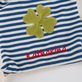 Sigikid Cuddle Blanket Rabbit Green with Name Embroidery Blue One Size