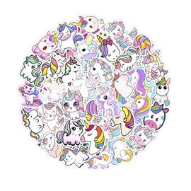 Pack of 100 Unicorn Stickers, Cute Vinyl Decals for Kids, Waterproof, Scratch Resistant, Ideal for Water Bottles, Laptops, Scrapbooks, and Journals