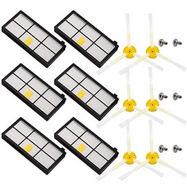Neutop Filters Side Brushes Replacement Compatible with iRobot Roomba 800 900 Series 801 805 860 870 877 880 890 891 895 960 971 980 981 985 Robotic Vacuums with 6 Filters 6 Side Brushes