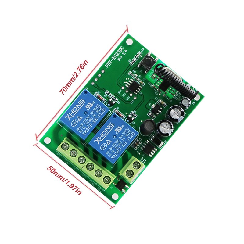 Bkiyougo DC 12V 24V 433mhz Wireless Radio Remote Control Switch