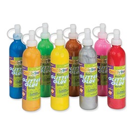 Chenille Kraft 8-Ounce Metallic Washable Glitter Glue, 8 Colors