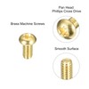 sourcing map Brass Machine Screws, M3x5mm Phillips Pan Head Fastener