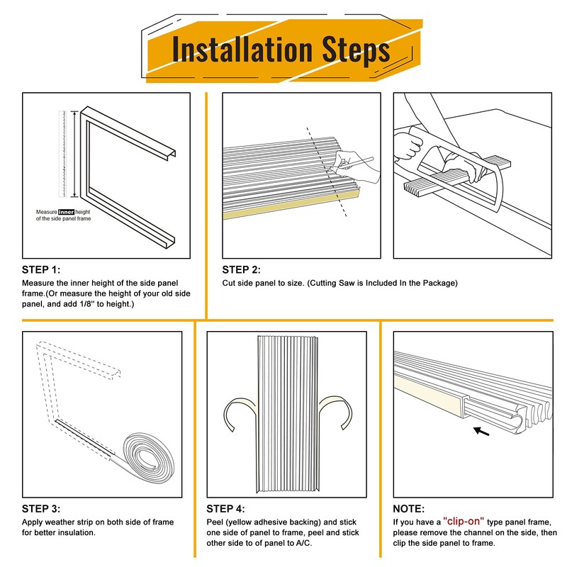 LBG Products Air Conditioner Side Panel Kit for Window AC
