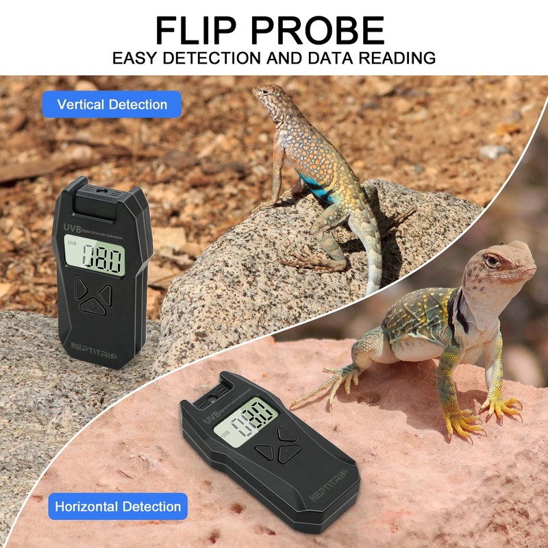 Reptile UVB Radiometer – Rotatable Probe & Data Logging, UVB