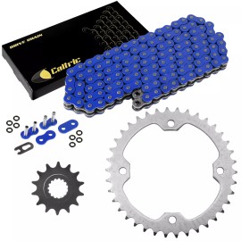 Caltric Blue O-Ring Drive Chain & Sprockets Kit for Yamaha YFZ450R YFZ450X 2009-2016