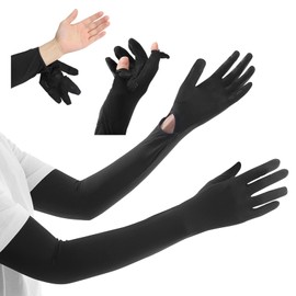 LATTCURE Women's Arm Cover, UV Protection, Cool, Long, Full Coverage, Flip Specification, Sun Protection, UPF+50+, Sweat Absorbent, Quick Drying, UV Protection, Stretchy, Breathable, Adjustable