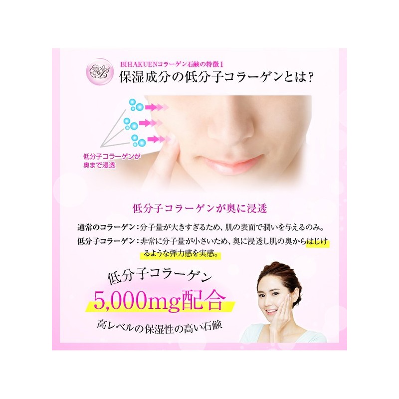 (BIHAKUEN) Collagen Soap 3.5 oz (100 g) (1 piece)