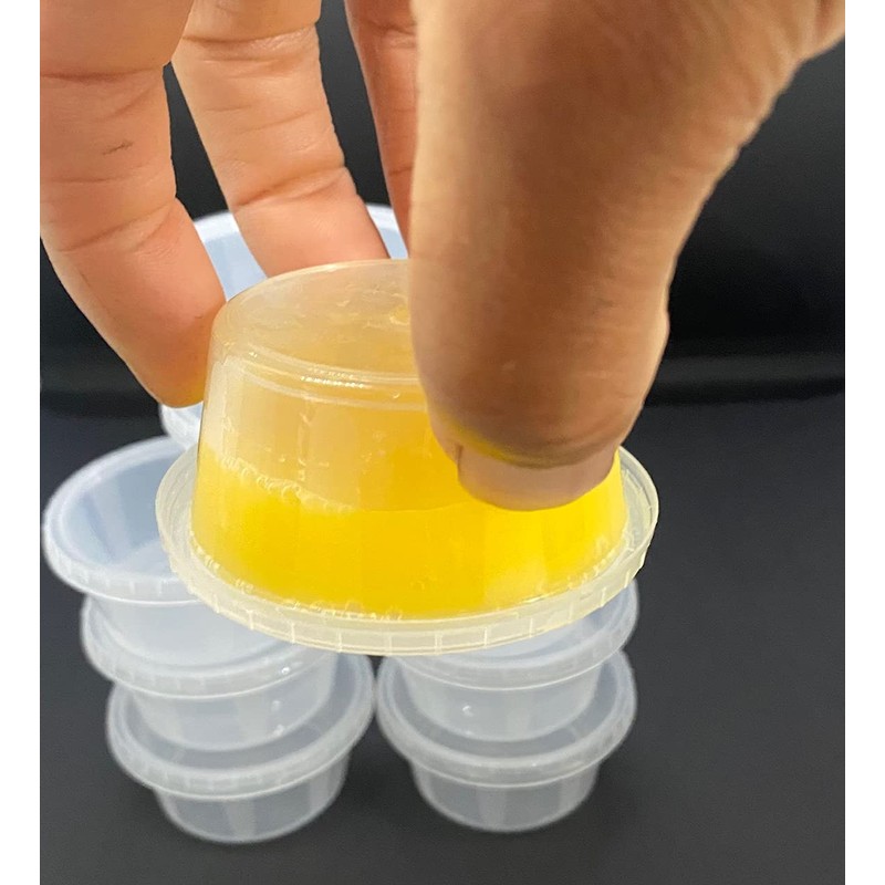 2oz Round Plastic Food Containers Lids Deli Pot or Sauce