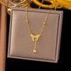Bow Necklace Gold Necklace for Women Gold Bowknot Necklace Sparkly