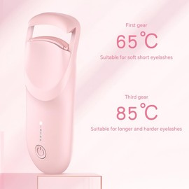 Heated Eyelash Curler - 6S Fast Safe Heating 24hrs Long Lasting Lash Lift to Style Natural EyelashesElectric Eyelash Curler with Heat Sensitive Silicone Pad, Type-C Rechargeable Mini Lash Curler