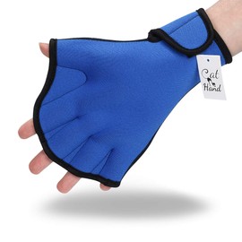 Cat Hand Paddle Gloves (Blue, M)