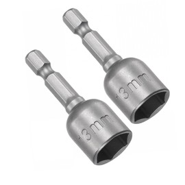TOP-VIGOR 2Pcs 13mm Nut Setter Driver Drill Bit Set, 1/4 inch Hex Shank Quick Change, 48mm Length Metric Nut Driver Set for Woodworking, Auto Repairing, Machine Maintenance, Furnitures