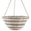 Fyne-Finds Set of 2 Natural Grey Cream Wicker Hanging Deco