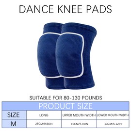 SSKHE Stretchy Dance Knee Pads for Volleyball Dance Yoga, 1 Pair Soft Brace Breathable Sleeve Protective Gear with Multi Color Choice for Women Men Teens, One Size Fits Most