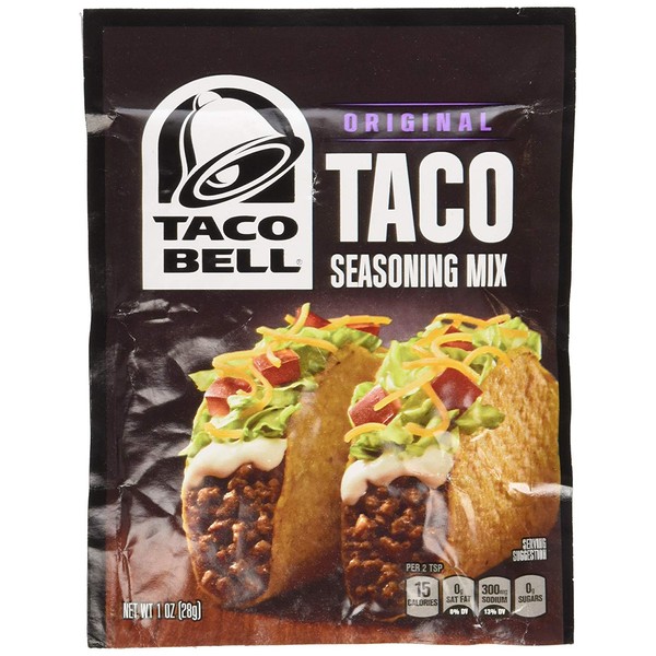 Taco Bell Taco Mezcla de condimentos de taco, 1 oz (12 paquetes)