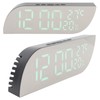 Digital Alarm Clock Multifunction Innovative Silent Temperature Humidity LED Mirror