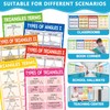 15Pcs Math Posters 14x11In Geometry Posters for Middle School Angles
