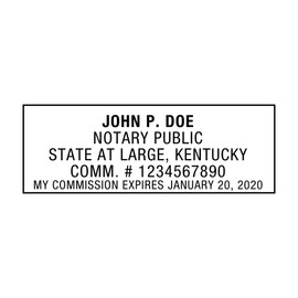 Kentucky Notary Self-Inking Rubber Stamp - Meets State Specifications
