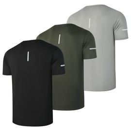 MTTYYD Men's Short Sleeve Mesh T-Shirts Athletic Quick Dry Shirts Running Shirts Moisture Wicking 3 Pack-L