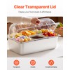 VEVOR Countertop Food Serving Display Container, 6 Pan Stainless Steel