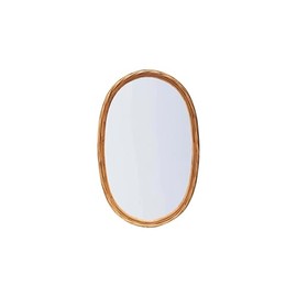 Bloomingville Wall Mirror with Rattan Wrapped Frame, Natural