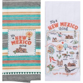 2 Piece Kay Dee Home State of New Mexico Embroidered Kitchen Towel Bundle, Small