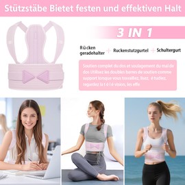 Back Straightener, Back Support Belt, Posture Corrector for Women, Posture Corrector Strap, Adjustable Posture Trainer, Back Strap for Shoulder, Neck, Back Support (26-34 Inches)