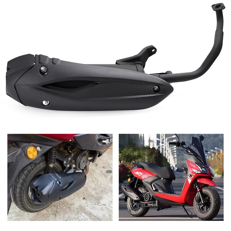 Mokuo Motorcycle Exhaust Assembly in Heavy Iron Material Compatible with
