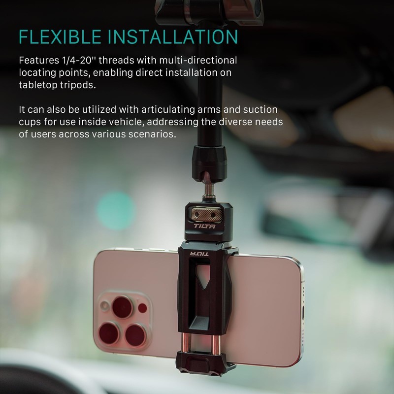 TILTA TA-PMB4-B Adjustable Telephone Holder with 1/4-20 Thread and Cold