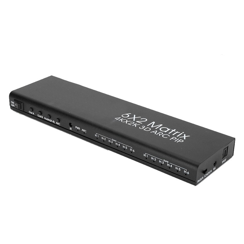 6x2 HDMI Matrix Adapter Flexible Control Support for PIP ARC